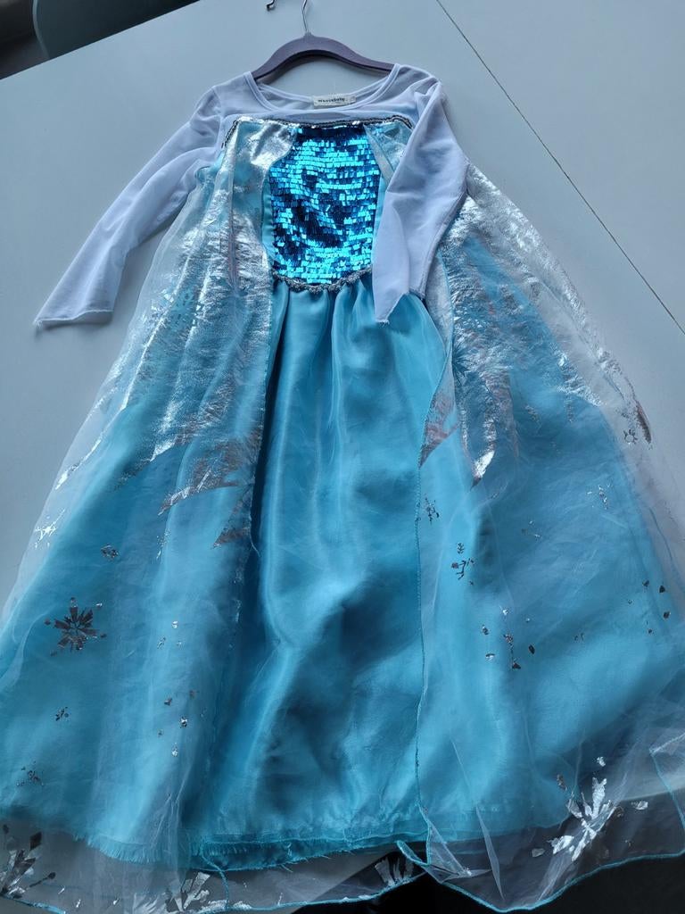 Verkleedpak Elsa Frozen (maat 130), Ophalen, Gebruikt, Meisje