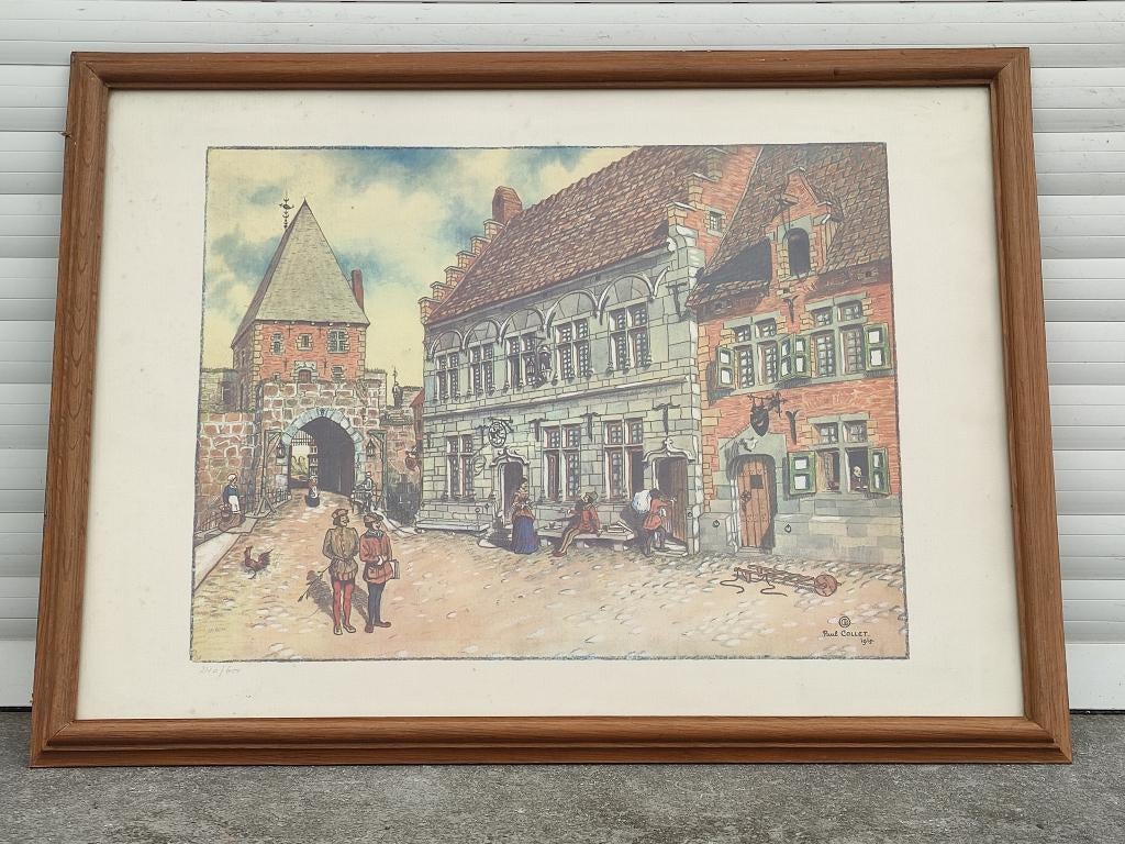 lithographie signe paul collet, Antiquités & Art, Enlèvement ou Envoi