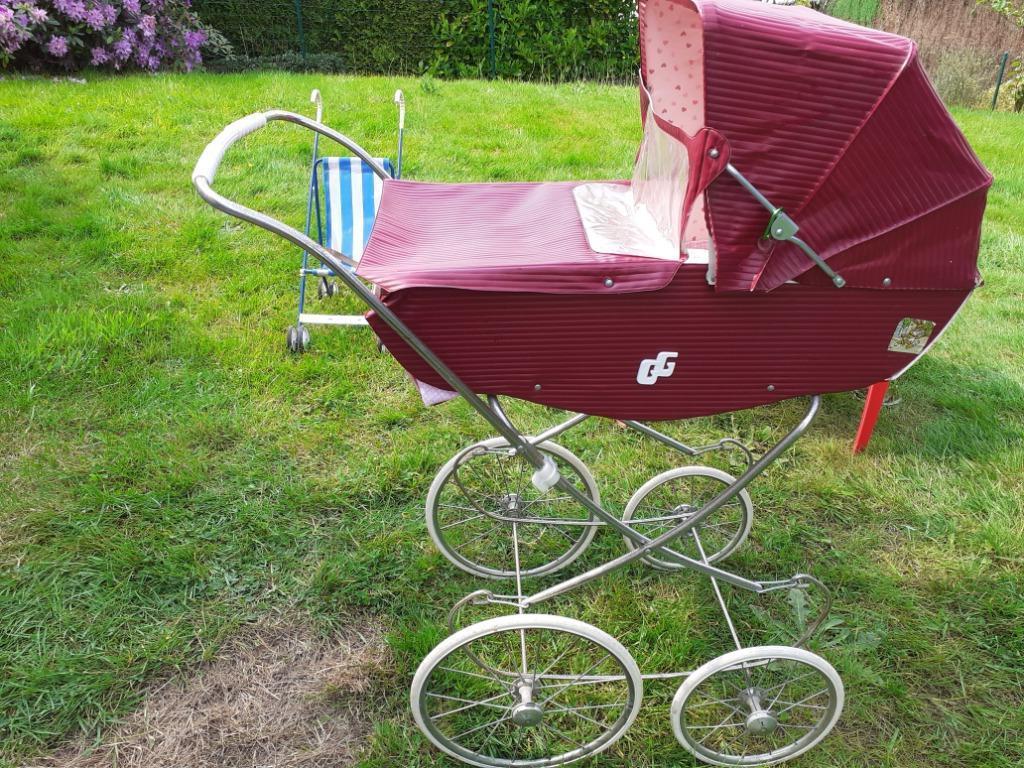 vintage POPPENWAGEN, Kinderen en Baby's, Ophalen, Gebruikt, Duwvoertuig