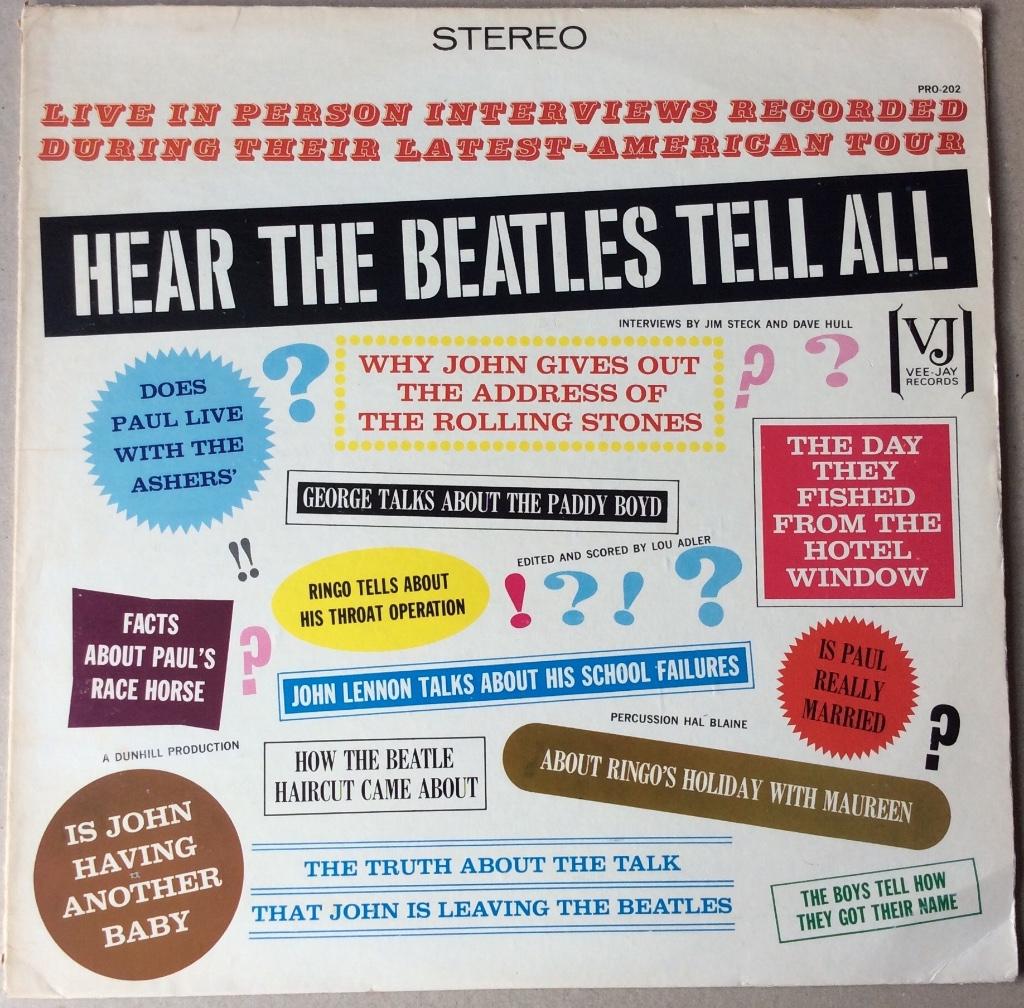 Les Beatles « Écoutez les Beatles tout raconter » Vee Jay Re, Enlèvement ou Envoi, Comme neuf, 12 pouces, Pop rock