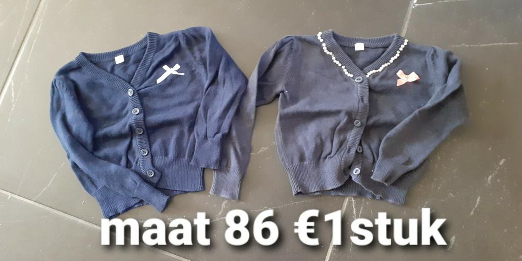 Truien meisjes zomer maat 86. 1 euro stuk, Ophalen of Verzenden, Gebruikt