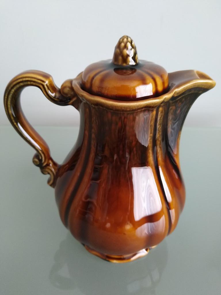 Mooie Sarreguemines koffiekan, Antiek en Kunst, Ophalen of Verzenden