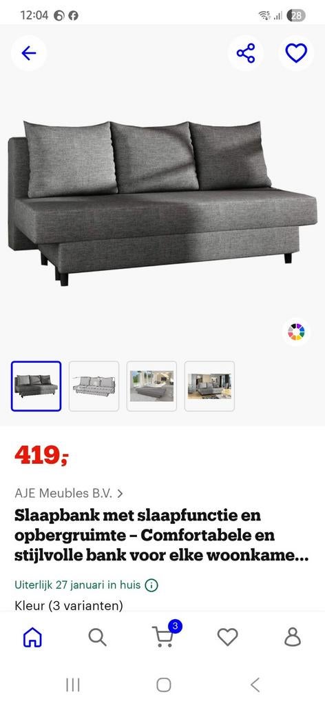 Ikea slaapbanken met hoezen, Ophalen