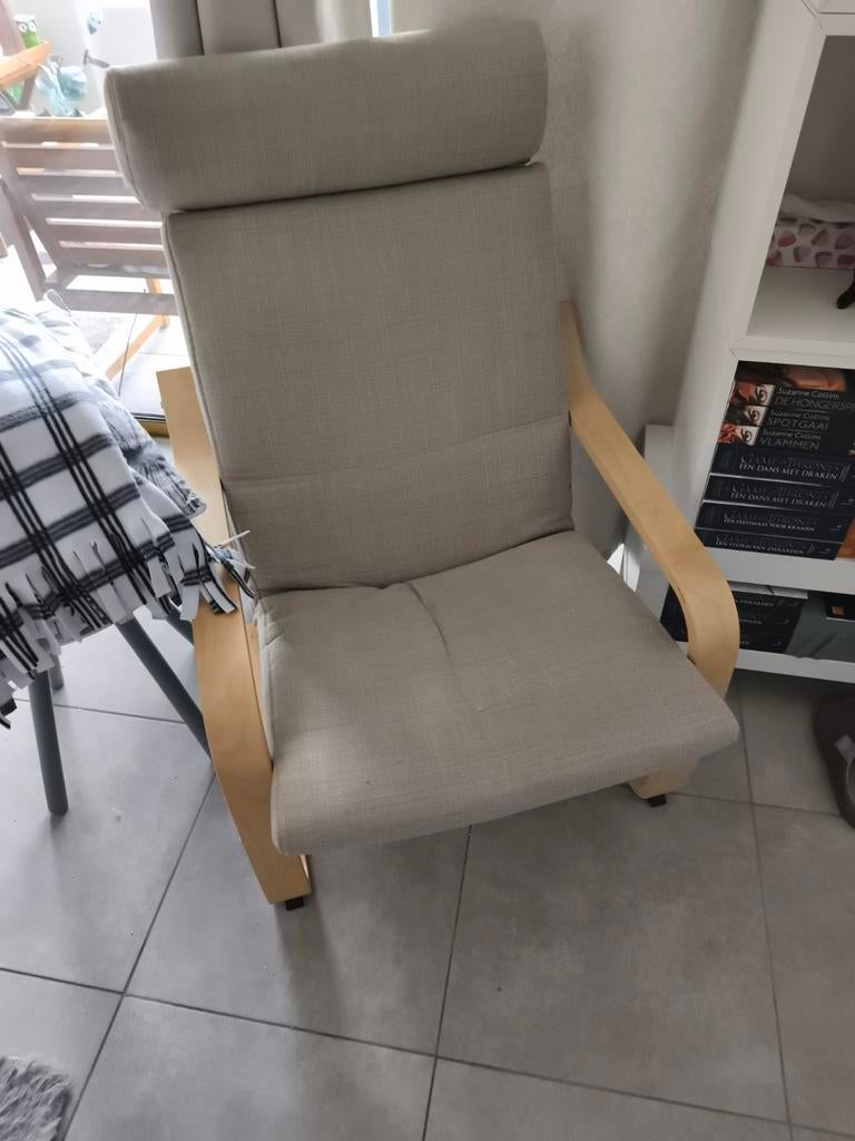 Chaise Poang en parfait état et oreiller neuf, Maison & Meubles, Fauteuils, Enlèvement