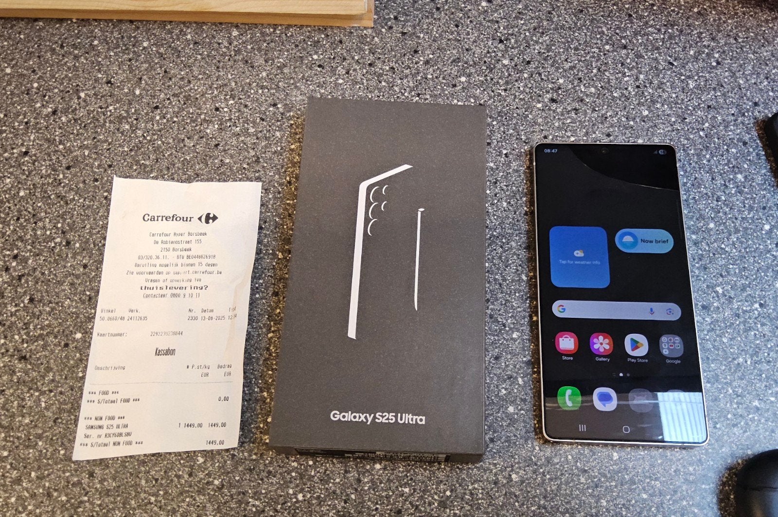 Samsung Galaxy S25 ultra 256gb, bijna nieuw met oortjes, Telecommunicatie, Mobiele telefoons | Samsung, Ophalen of Verzenden
