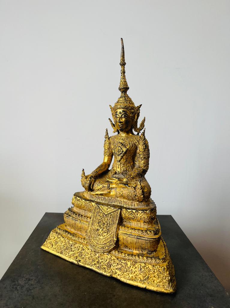 Grote bronzen Boeddha Rattanakosine, Antiek en Kunst, Ophalen of Verzenden