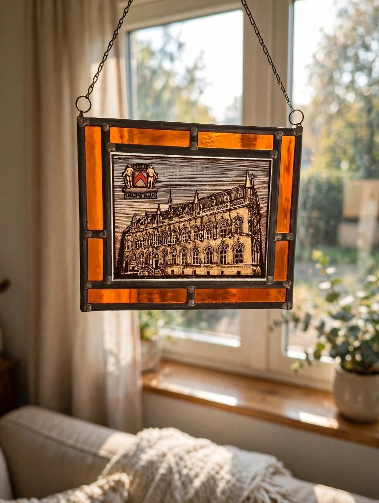 Raamhanger glas-in-lood - Stadhuis Kortrijk, Enlèvement