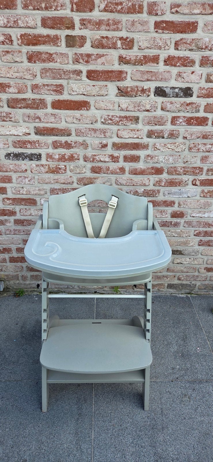 Childhome eetstoel Lambda 3, stone grey, Kinderen en Baby's, Kinderstoelen, Ophalen