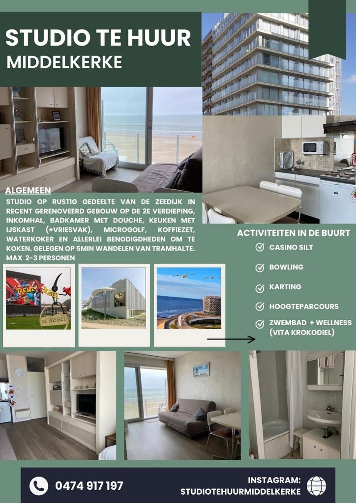 studio a louer middelkerke