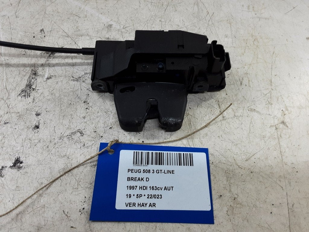 SERRURE COFFRE 508 SW (F4 / FC / FJ / FR) (9687148480), Utilisé, Peugeot, Haillon arrière