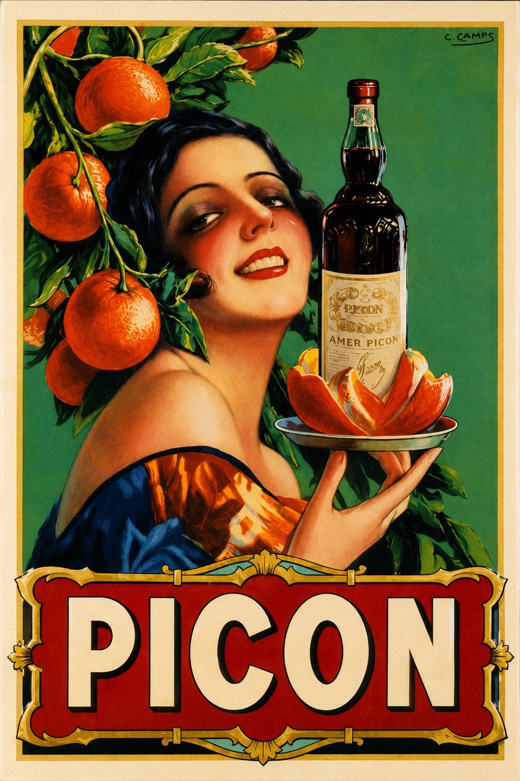 Panneau pub métal Picon Apéritif 2 - Mancave vintage rétro, Collections, Marques & Objets publicitaires, Comme neuf, Panneau publicitaire