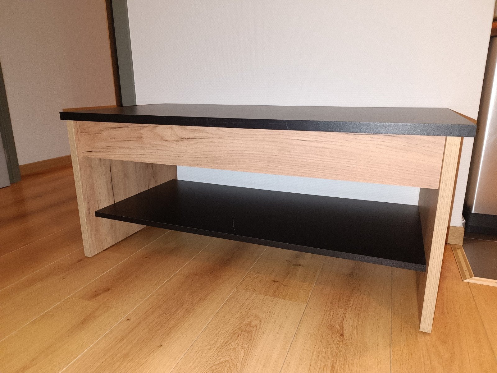 Black-brown coffee table, top condition, Huis en Inrichting, Ophalen, 50 tot 100 cm, 50 tot 100 cm, Zo goed als nieuw