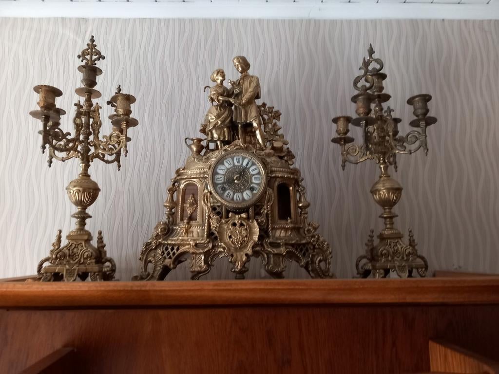 19e eeuwse stoffering voor open haarden, Antiek en Kunst, Antiek | Klokken, Ophalen