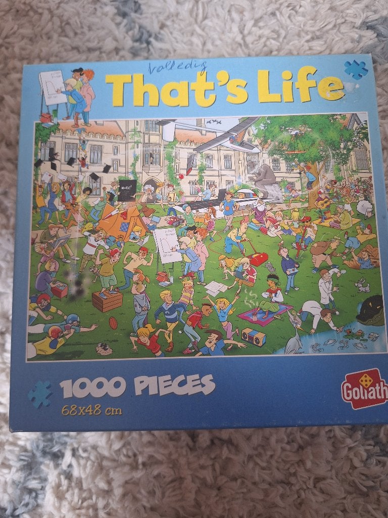 Puzzel that's life 1000 stukjes, Hobby en Vrije tijd, Ophalen, 500 t/m 1500 stukjes, Zo goed als nieuw