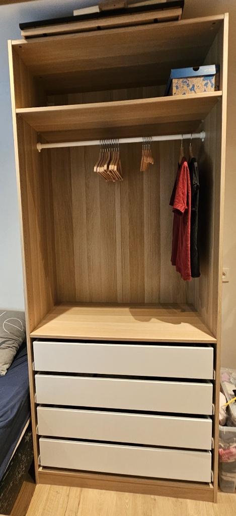 PAX kasten eik, Huis en Inrichting, Kasten | Kleerkasten, Ophalen, Met plank(en), 200 cm of meer, Eikenhout