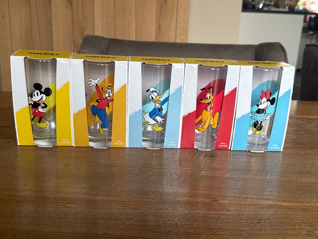 Glazen Disney Mickey and friends, Ophalen of Verzenden, Mickey Mouse, Nieuw, Servies