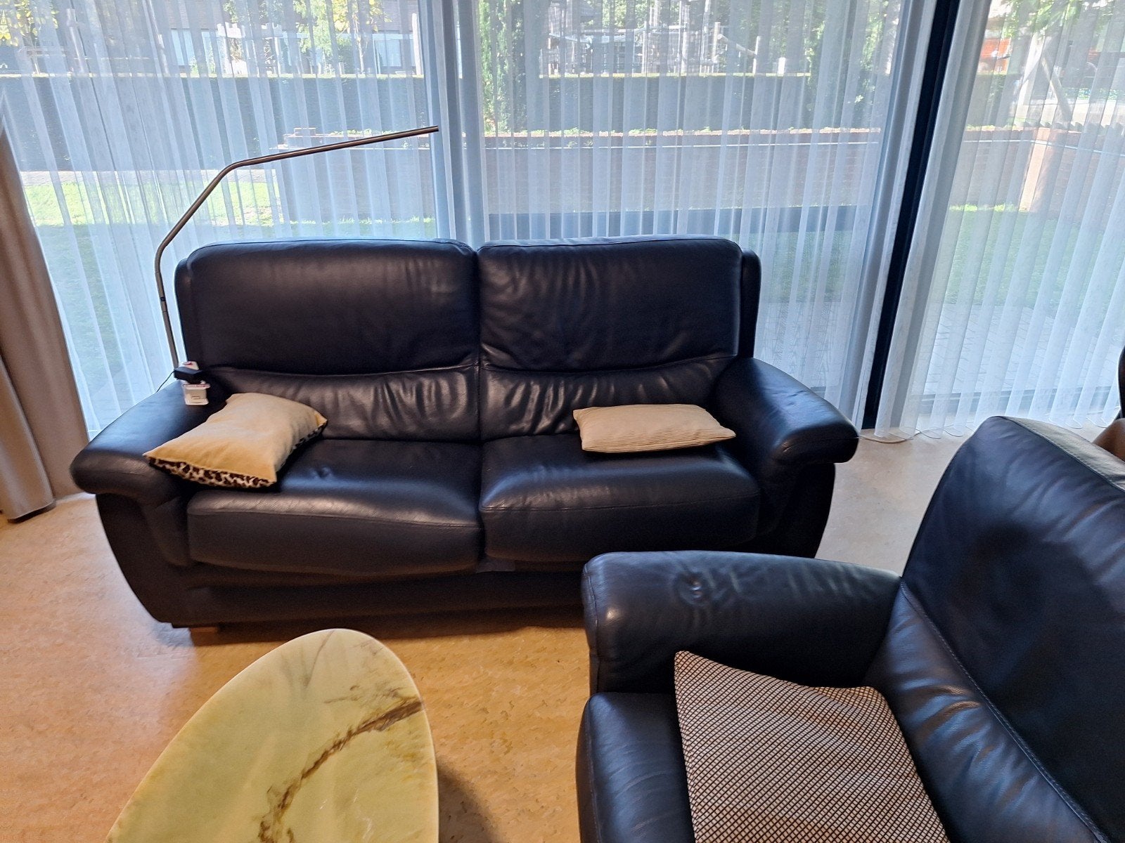 lederen zetels, Huis en Inrichting, Ophalen, Leer