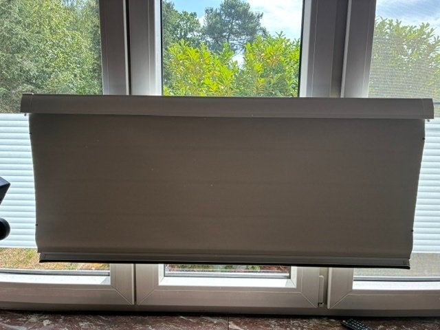 Dakraamrolgordijn - verduisterend rolgordijn - 2 stuks., Ophalen, Rolgordijn, Nieuw, Crème