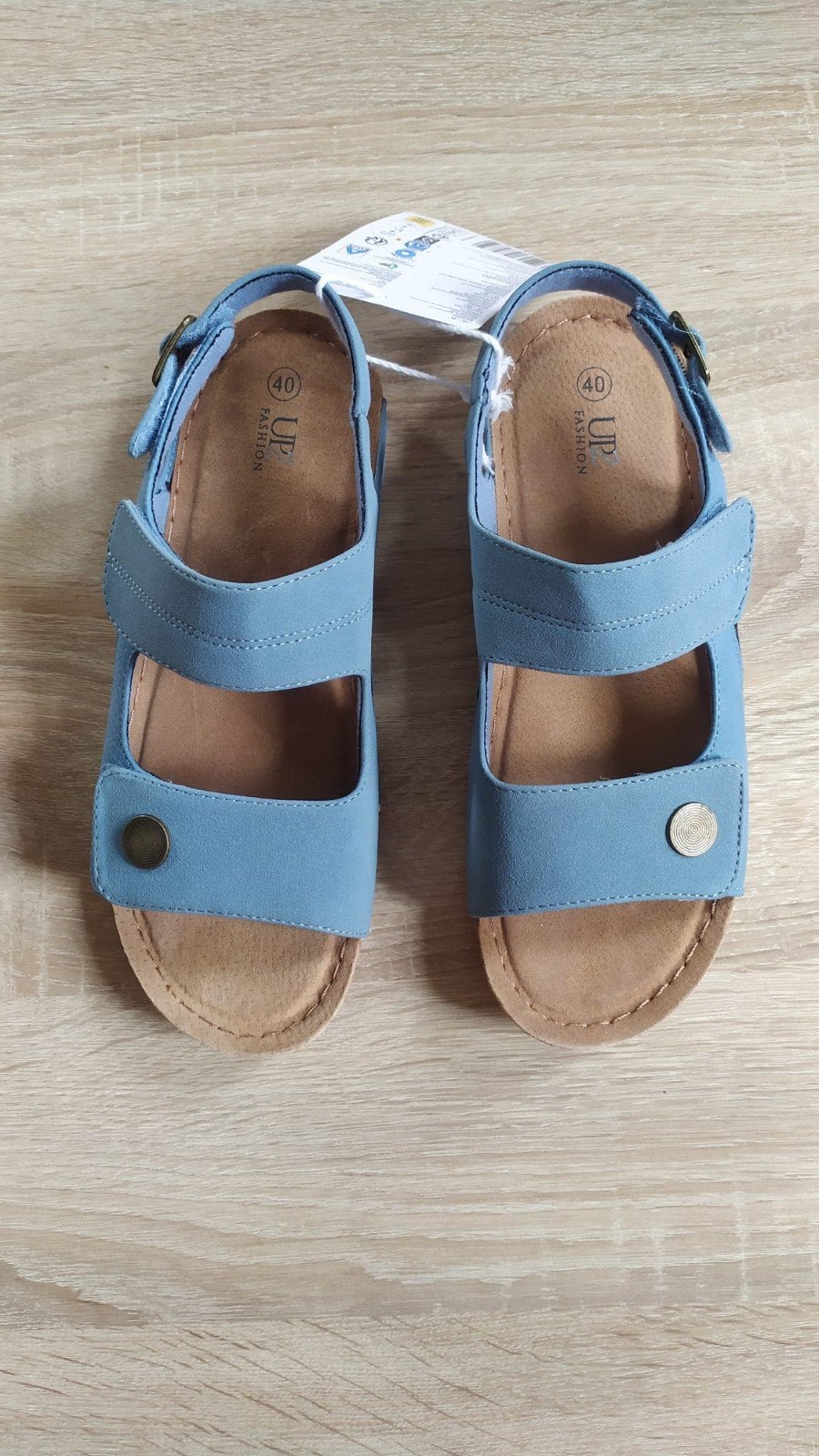 Sandales confort UP pour femmes pointure 40. Neuves, Neuf, Enlèvement ou Envoi, Bleu, Sandales et Mûles