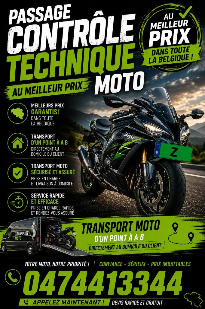 Moto Transport contrôle technique moto plaque z