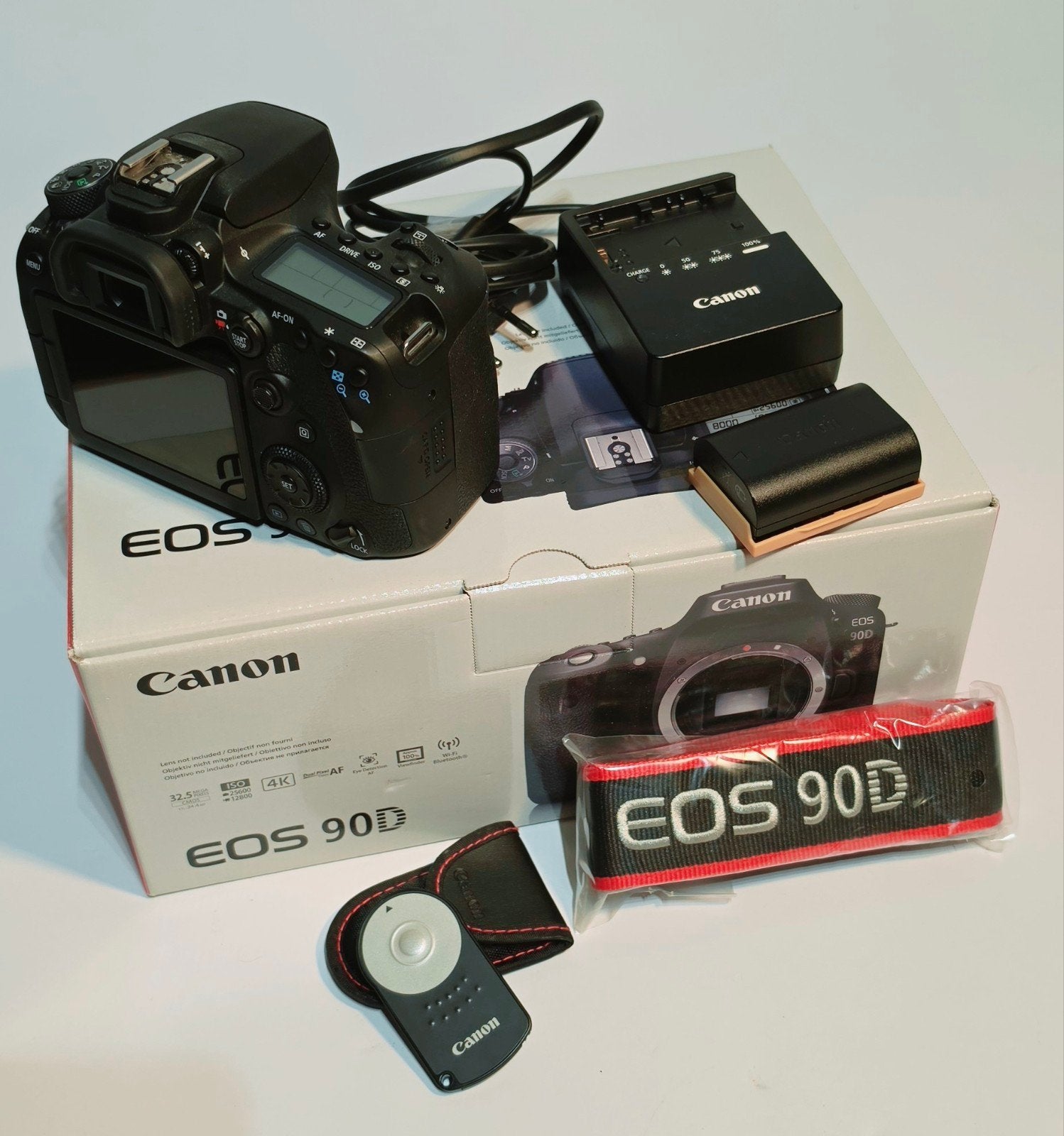 Canon EOS 90D + Godox TT-350c + objectif 18-55 mm + objectif, Enlèvement, Comme neuf, Canon, Canon