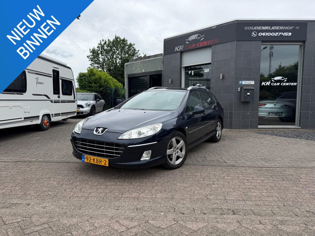 Peugeot 407 SW 2.0 ST GLASDAK-CLIMA-TREKHAAK, Auto's, Stof, Gebruikt, 4 cilinders, Blauw