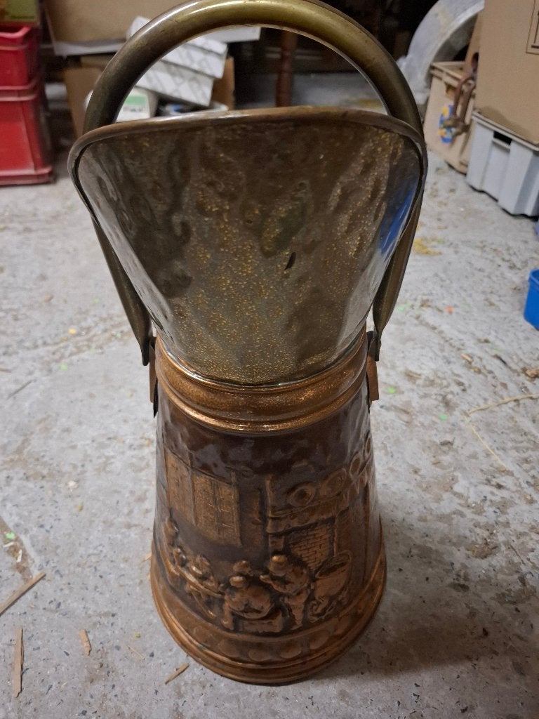 Koperen kolenbak/ paraplubak, Antiek en Kunst, Ophalen