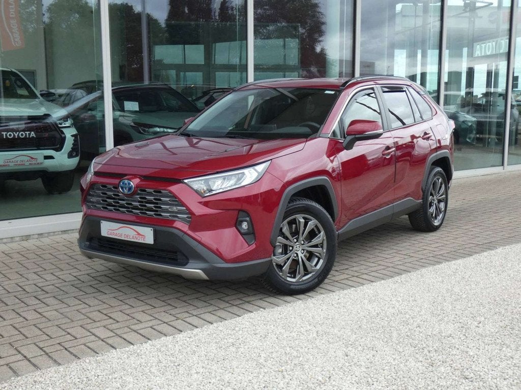 Toyota RAV4 HYBRID Dynamic Plus +Trekhaak +Dodehoek +Carplay, Autos, Toyota, Rouge, 218 ch, Achat, 2487 cm³