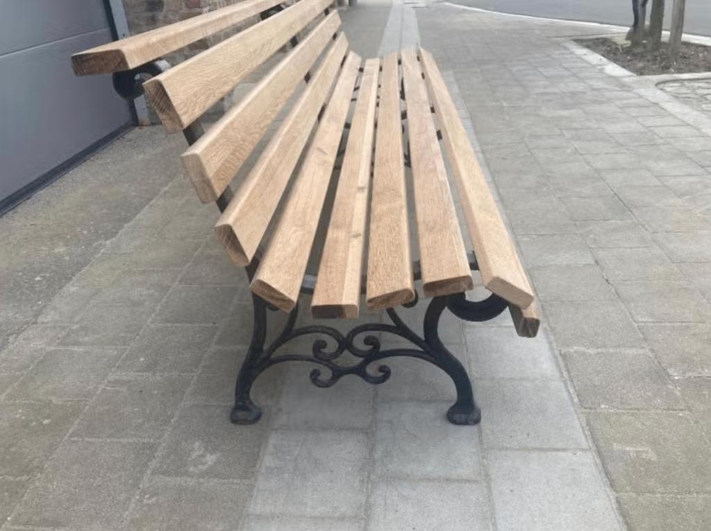 tuinbank eikenhout 2,70m, Ophalen, Gebruikt