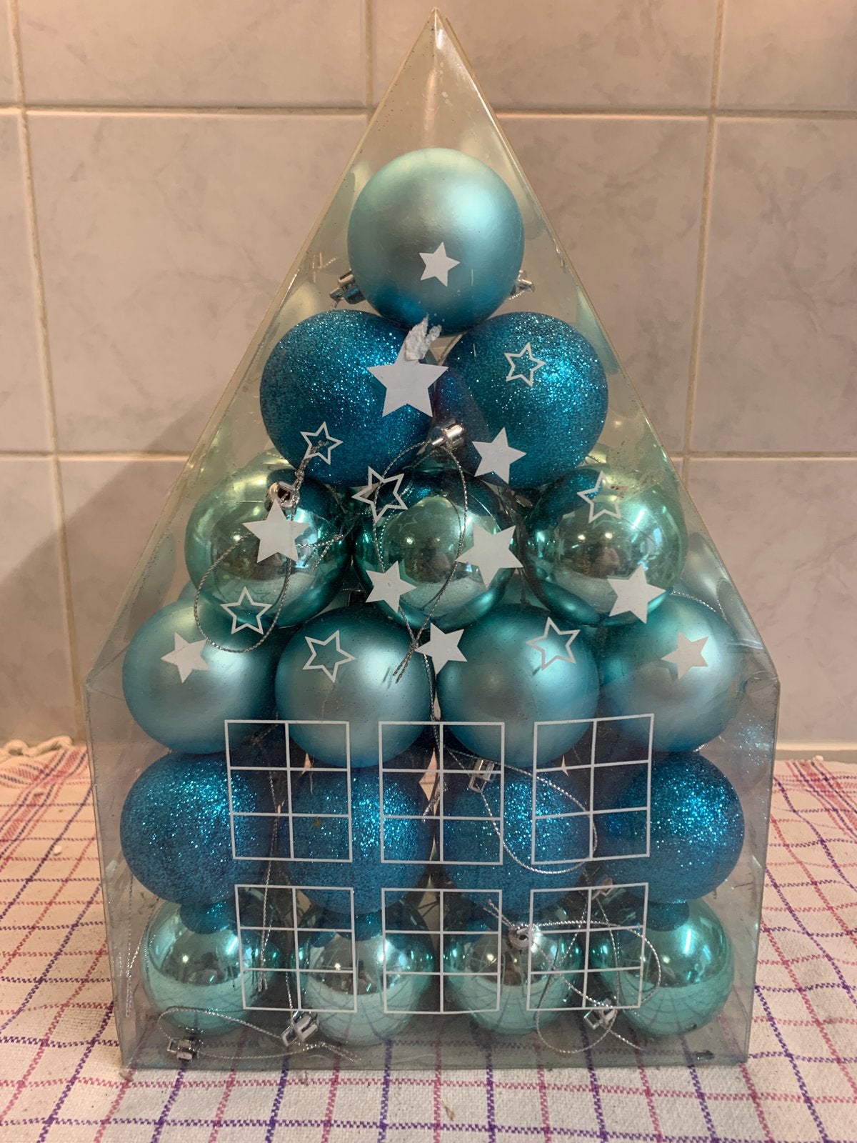 Kerstballen blauw, Enlèvement, Comme neuf