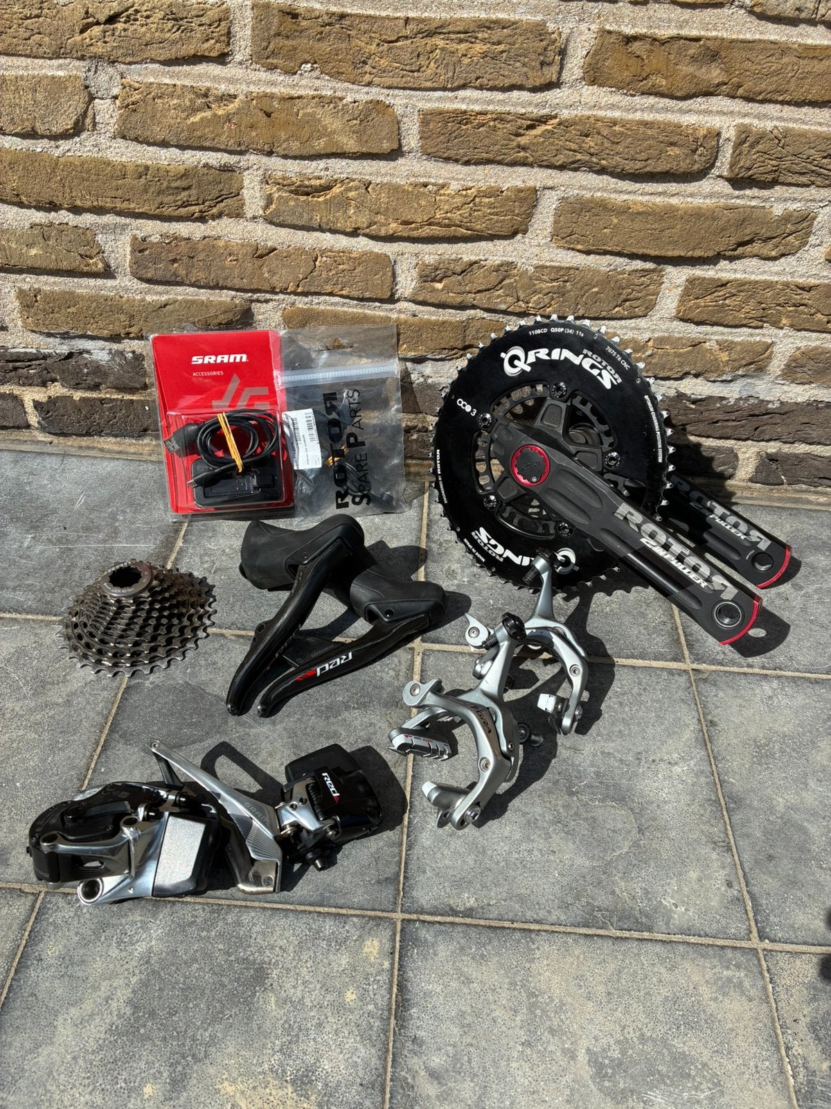 SRAM Red eTap 11s Groepset – Incl. Rotor 2Inpower Powermeter, Ophalen of Verzenden, Racefiets, Overige typen