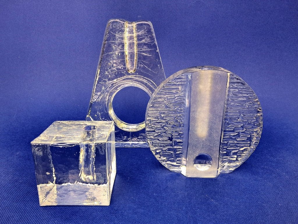 vazen set Walther Glas, Ophalen of Verzenden, Gebruikt, Transparant, Glas