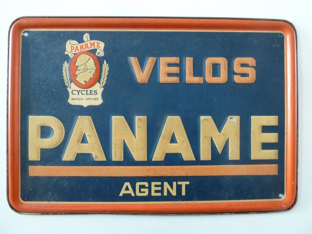 tôle publicitaire  oldtimer ancien vélo no plaque émaillé, Collections, Enlèvement ou Envoi, Panneau publicitaire