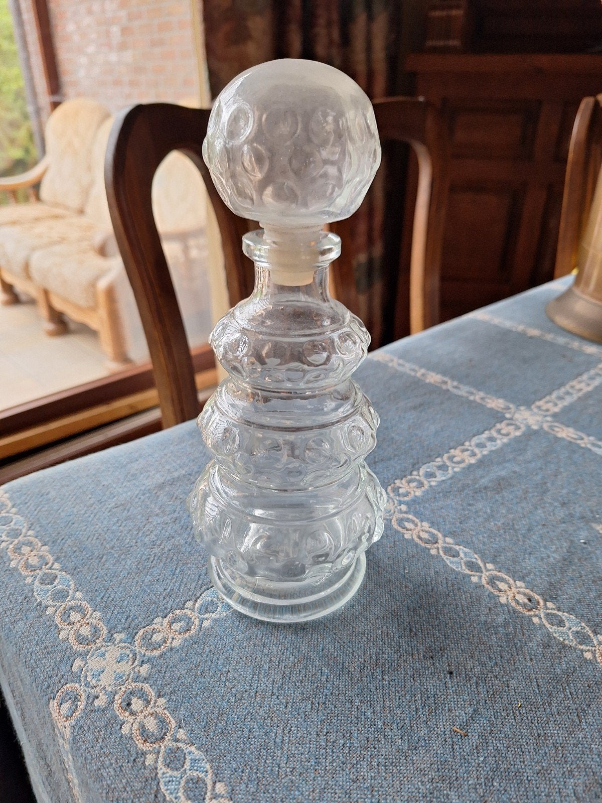 Vintage glazen karaf, Ophalen
