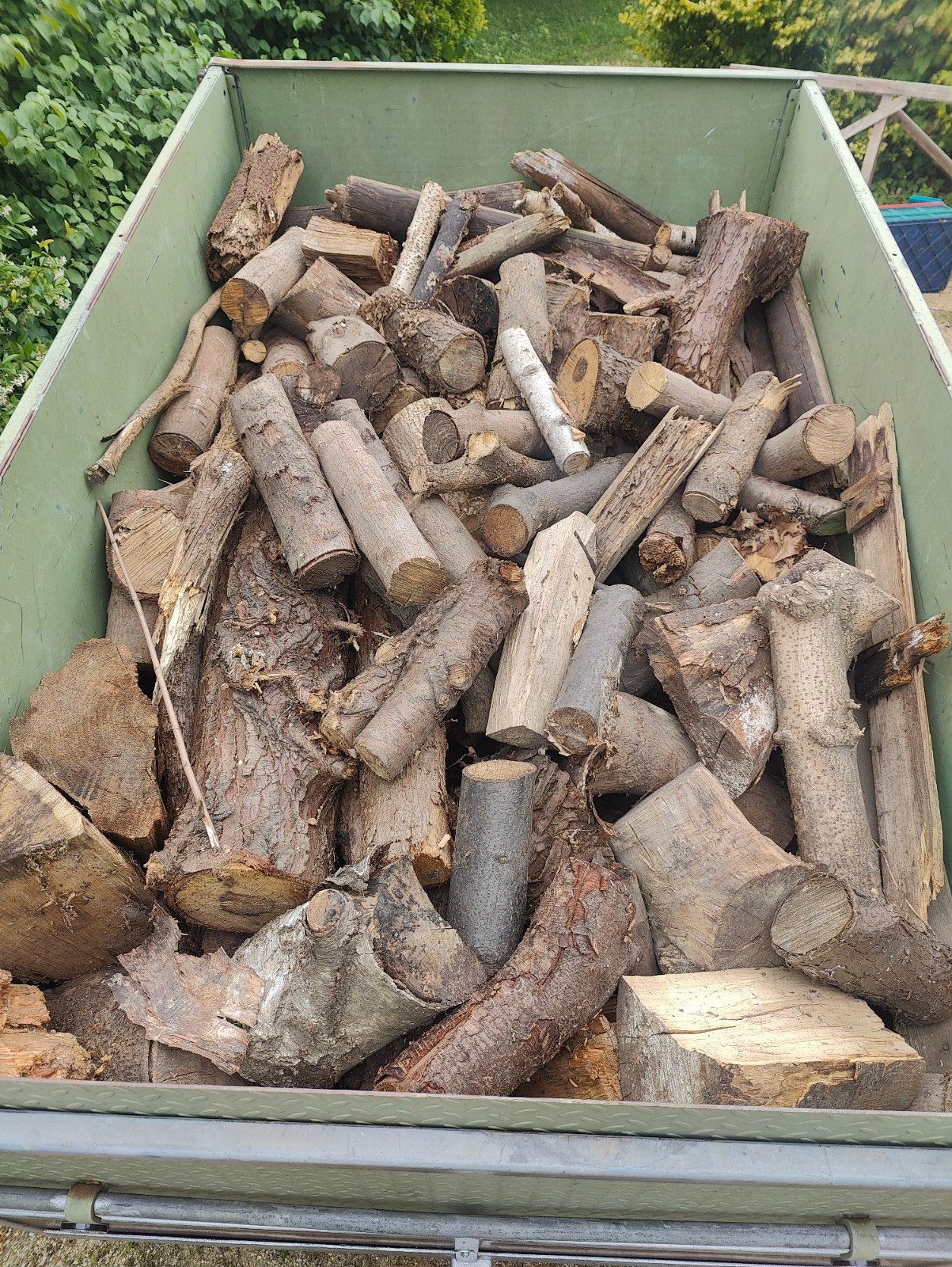 Remork vol brandhout, Tuin en Terras, Brandhout, Ophalen