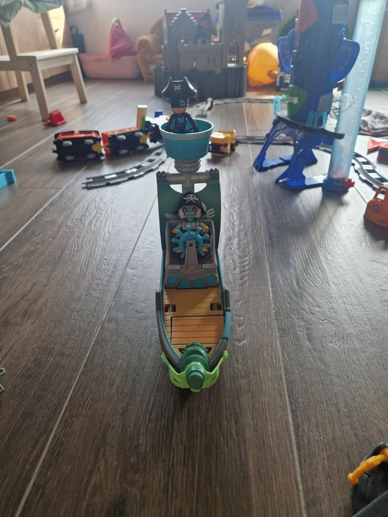 Pj mask piratenschip, Ophalen