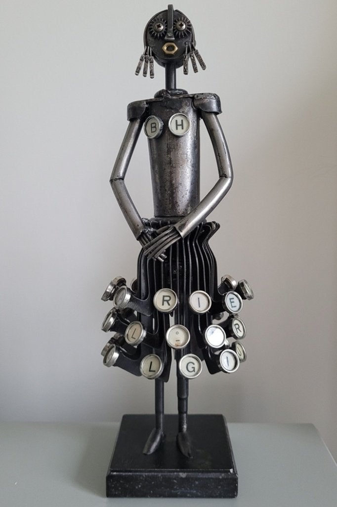 Ludo GIELS, Lettervrouwtje 2, Ophalen, 20 - 50 cm, Gemerkt, Beeld