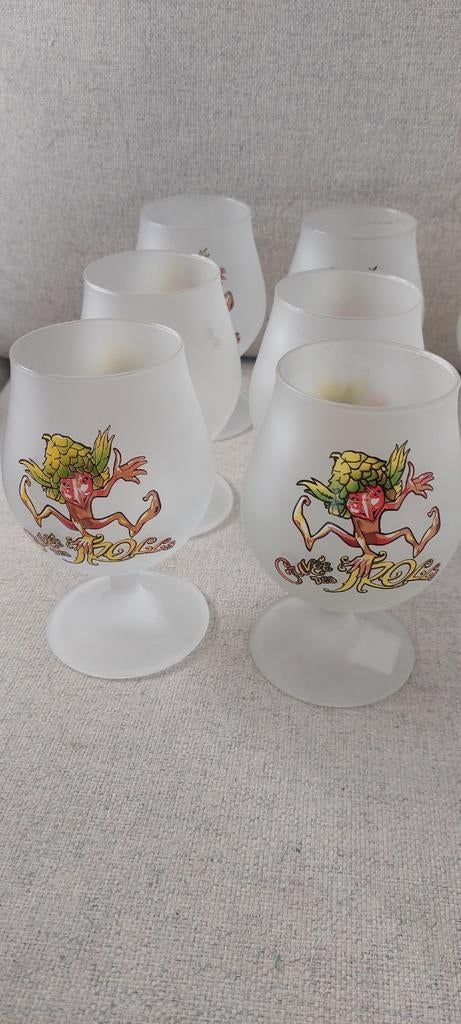 6 glazen Cuvee des Trolls, Verzamelen, Ophalen of Verzenden