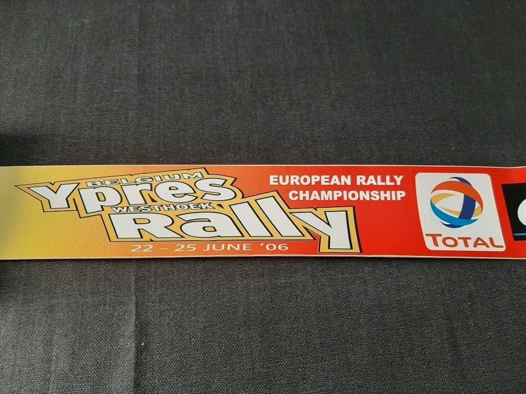 sticker FIA Ypres Westhoek rally 2006 ,68 cm lang-9 cm breed, Collections, Enlèvement, Comme neuf