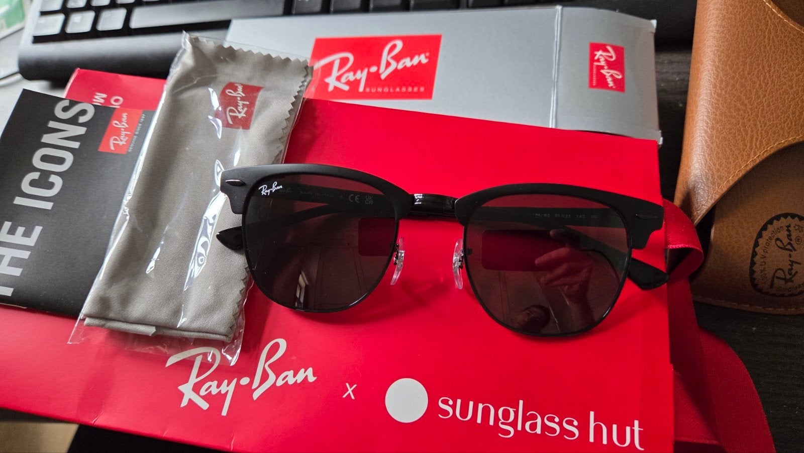 Ray Ban Clubmaster all black for Men, Neuf, Enlèvement ou Envoi, Ray-Ban, Lunettes