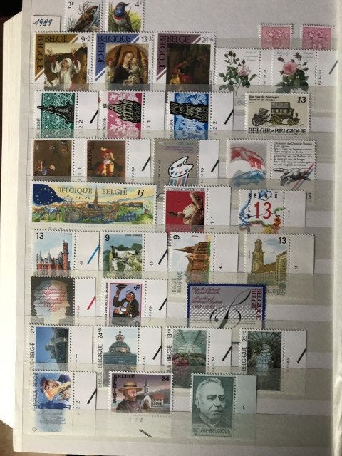 België 1989 Complete jaargang postzegels postfris, Postzegels en Munten, Postzegels | Europa | België, Orginele gom, Ophalen of Verzenden