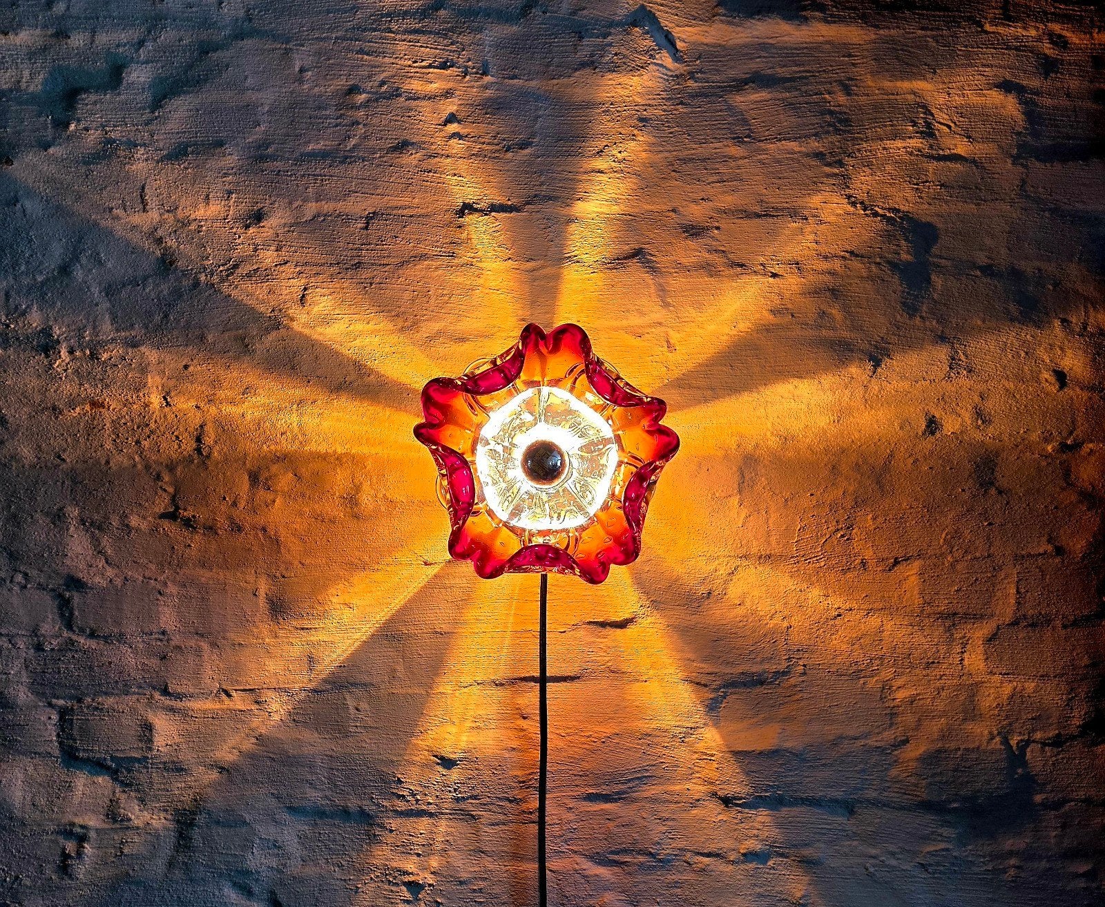 Lampe suspendue vintage en verre de Murano., Antiquités & Art, Enlèvement ou Envoi