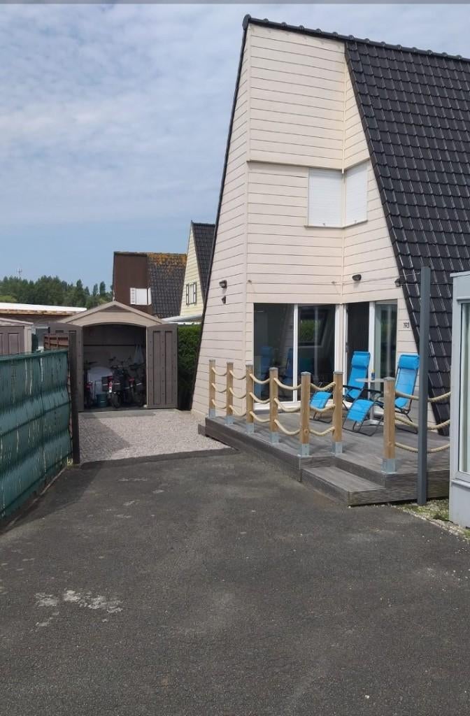 RUIME FAMILIECHALET IN VAKANTIEDOMEIN DUNEPARK, Immo, Buitenverblijven te koop, Provincie West-Vlaanderen, Chalet, Verkoop zonder makelaar