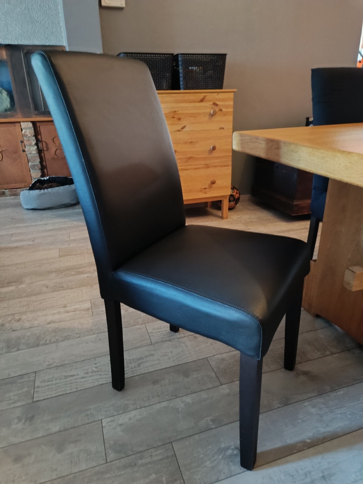 Chaise, Enlèvement, Utilisé, Noir, Cuir