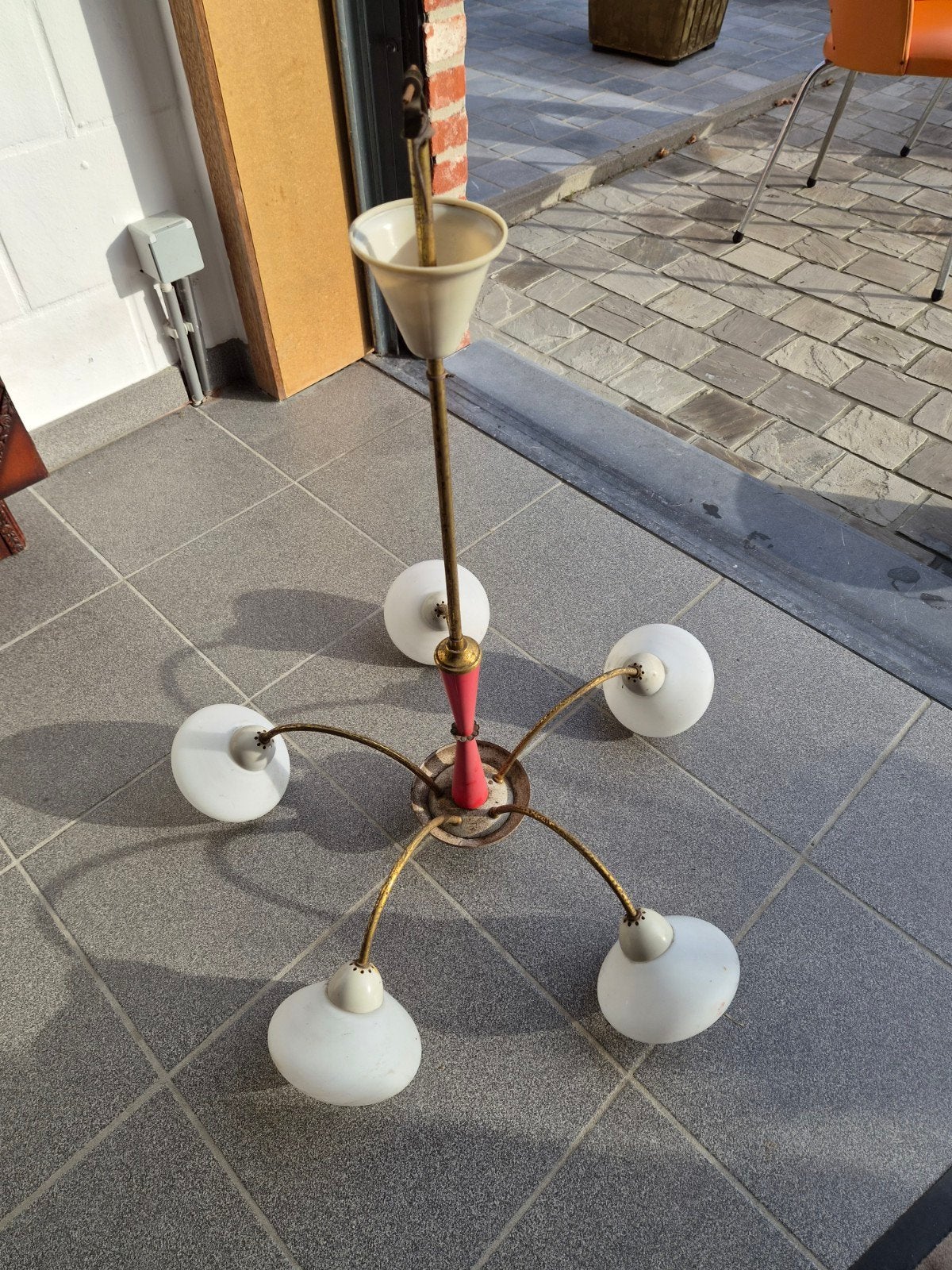 Vintage Italiaanse Mid-Century Kroonluchter (Jaren '50/'60), Enlèvement