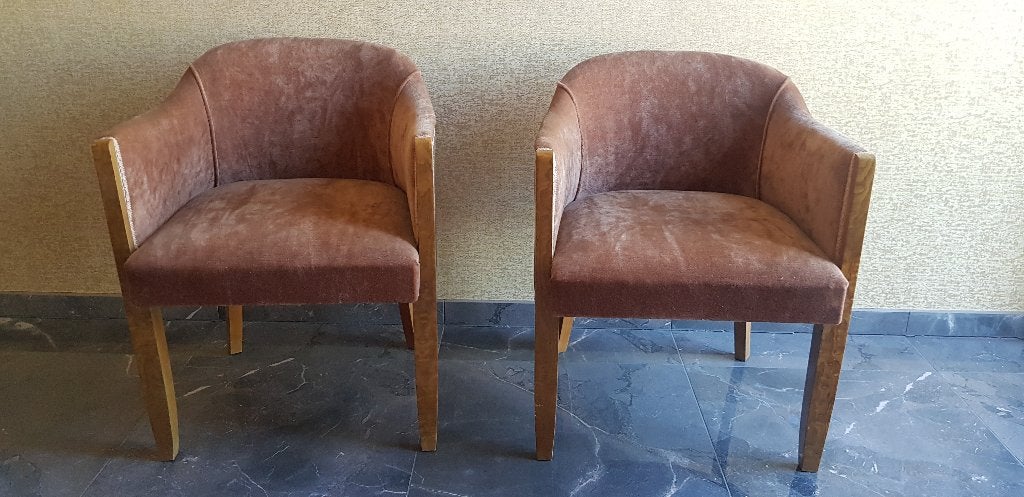 2 fauteuils art déco problablement maison Dominique, Enlèvement