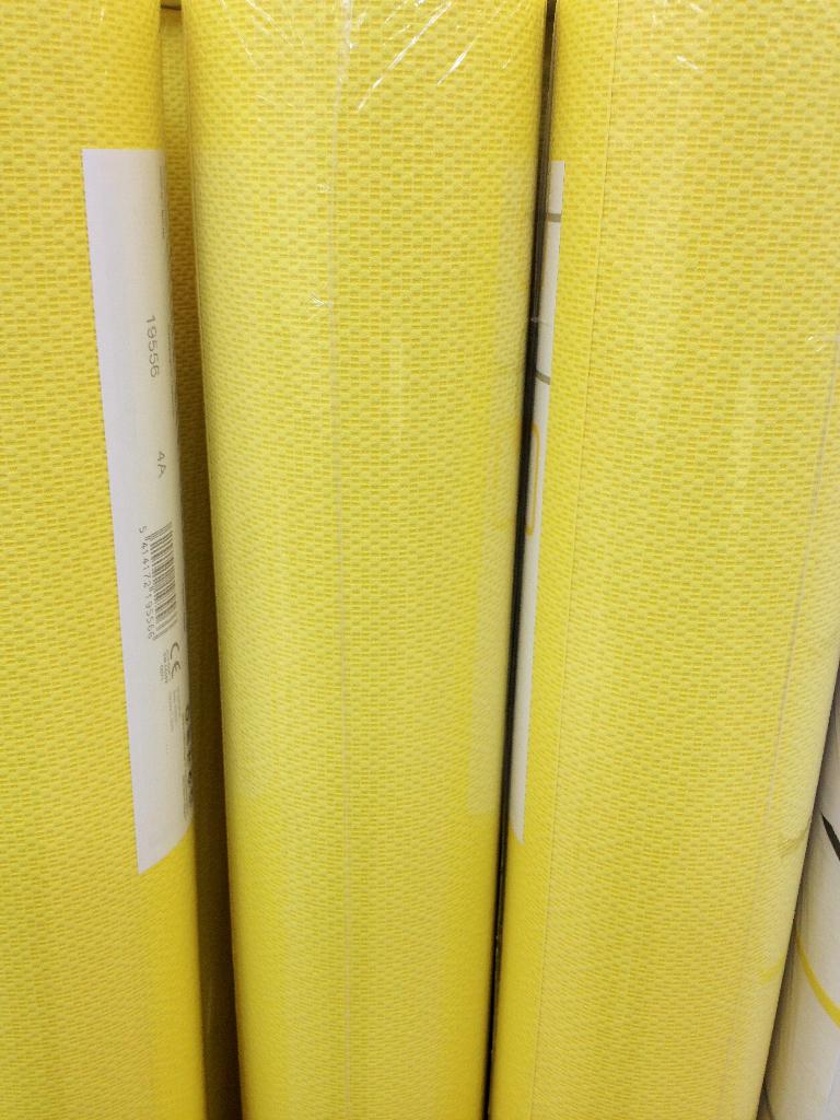 Vliesbehang SuNNY YELLOW-6 rollen- prijs per rol !!, Ophalen of Verzenden, Geel