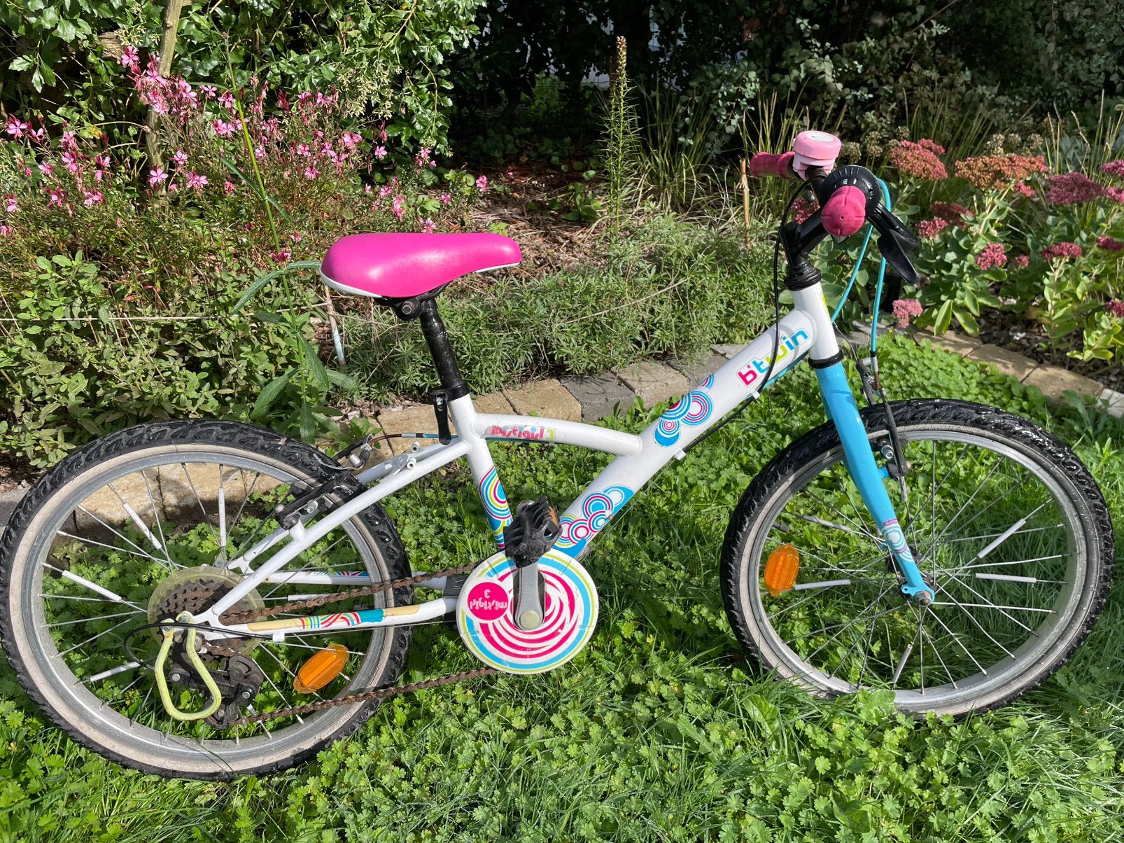 Meisjes fiets decathlon Btwin 20inch, Ophalen, Gebruikt, Velgrem, 16 tot 20 inch