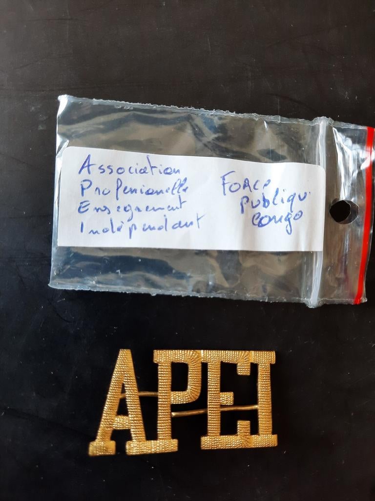 Politiebadge Congo Belge APEI, Verzamelen, Ophalen of Verzenden