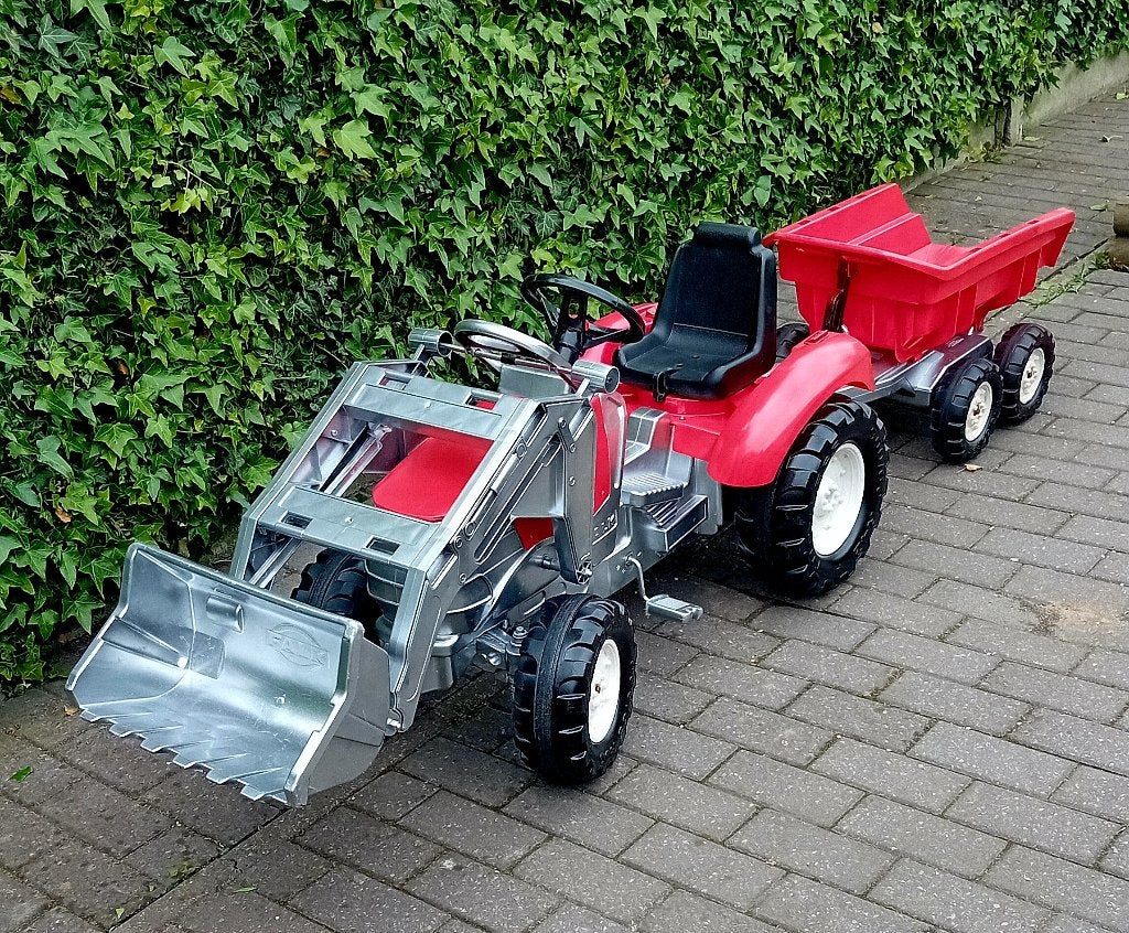 Voiture à pédales Traktor avec remorque, Enlèvement, Comme neuf